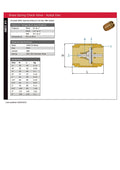 Brass Spring Check Valve - Acetal Disc PN16 BSPP Threaded specifications and dimensions diagram.