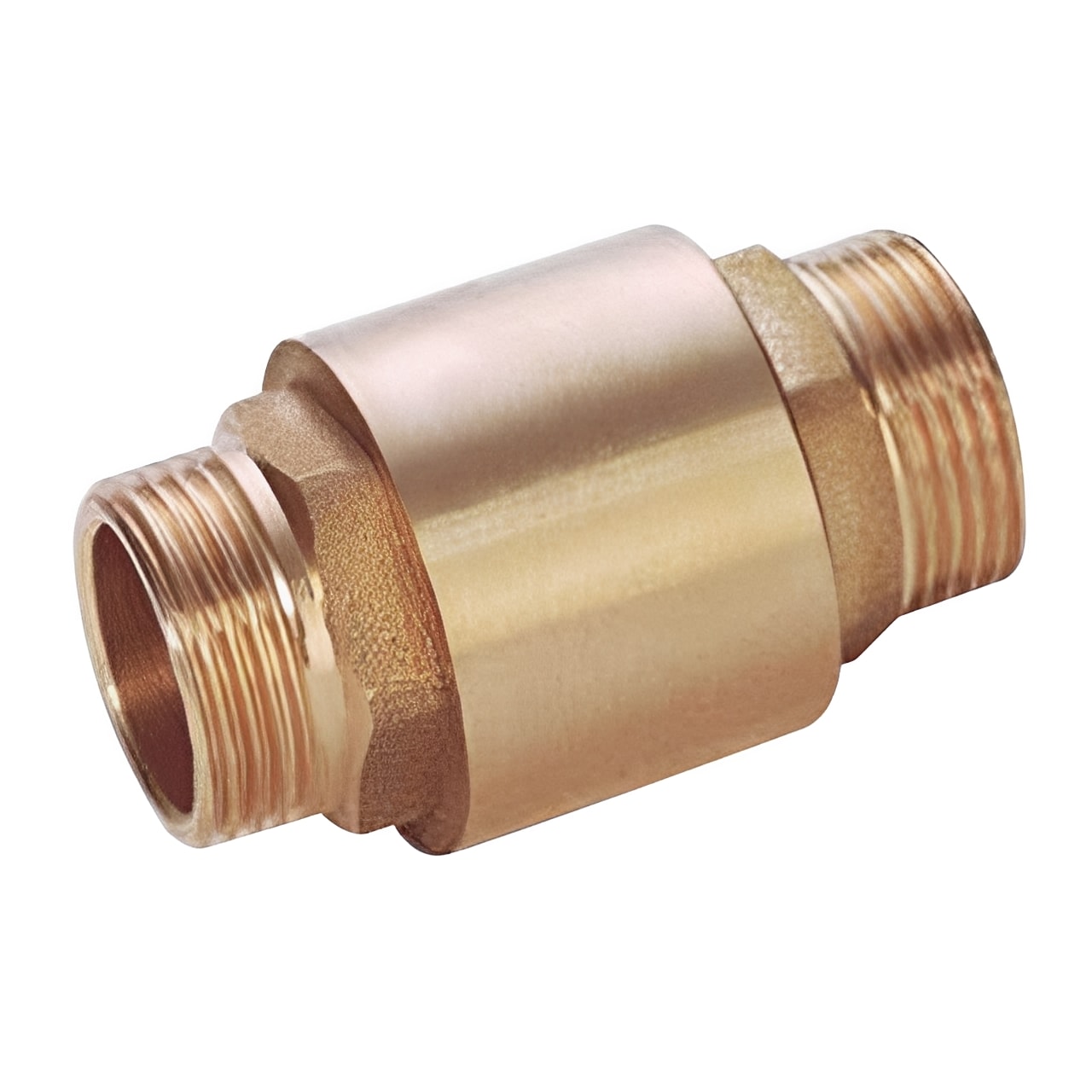 Brass Spring Check Valve Metal Disc Male x Male BSPP PN35 for reliable one-way flow protection.