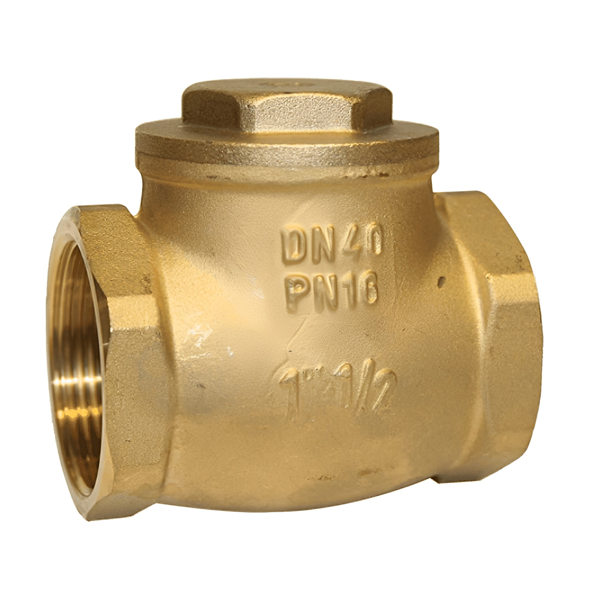 Brass Swing Check Valve - Metal Seat WRAS Approved for preventing backflow in plumbing systems.