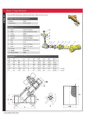Brass Y-Type Strainer with Drain Valve - PN16 BSPP Threaded technical specification and diagram.
