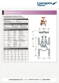 Bronze Globe Valve - Flanged PN16 with Handwheel specifications and dimensions diagram.
