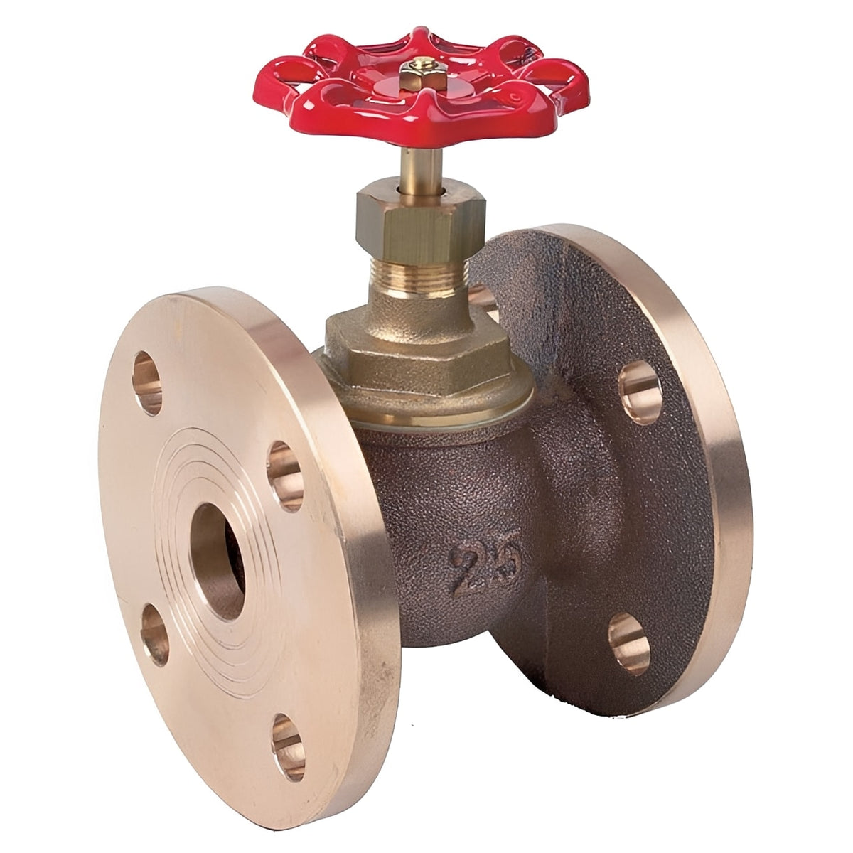 Bronze Globe Valve - Flanged PN16 with Handwheel for precise flow control in piping systems