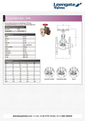 Bronze Globe Valve - Flanged PN16 SDNR Non-Return Valve specifications and diagrams.