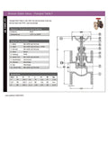 Bronze Globe Valve - Flanged Table F PN16 Handwheel specifications and dimensional drawing.