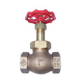 Bronze Globe Valve PN25 - Screwed BSPP Handwheel Operated with red handwheel and bronze body.