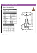Bronze SDNR Globe Valve PN25 - Screwed BSPP Handwheel specifications and diagram.