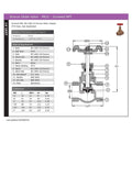Bronze Globe Valve PN32 NPT - PTFE Seat Handwheel Operation specification sheet with detailed dimensions and features.