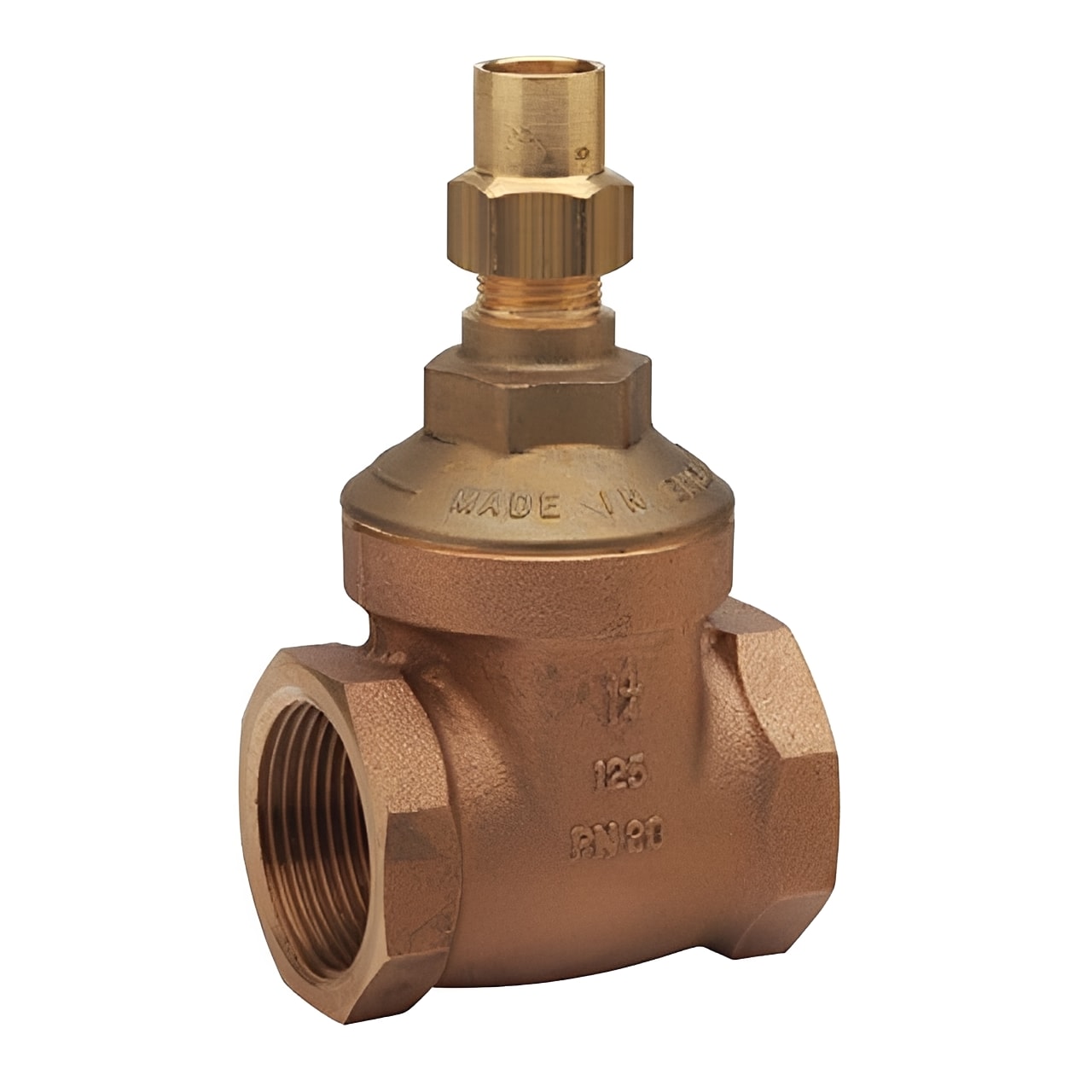 Bronze Lockshield Gate Valve PN20 - Screwed BSPP featuring robust flow control and tamper-proof operation.