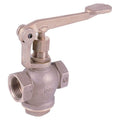 Bronze Self-closing Lever Globe Valve - PN16 BSPP Screwed for automatic shut-off and reliable performance.