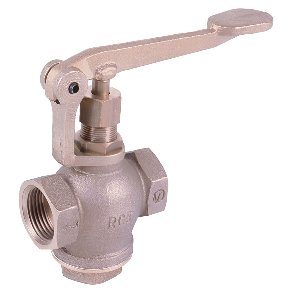 Bronze Self-closing Lever Globe Valve - PN16 BSPP Screwed for automatic shut-off and reliable performance.