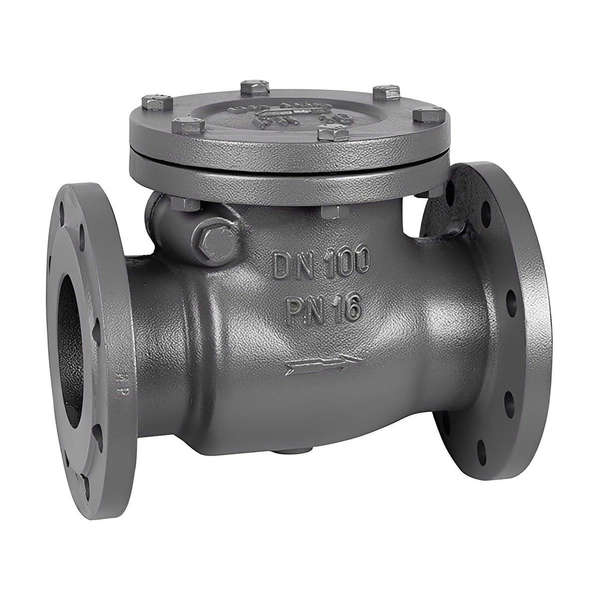 Cast Iron Flanged PN6 Check Valve - Brass Seat/Disc for reliable fluid flow and backflow prevention.