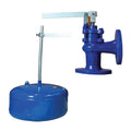 Cast Iron Float Valve - Flanged PN16 Angle Pattern with automatic regulation for tanks and reservoirs.