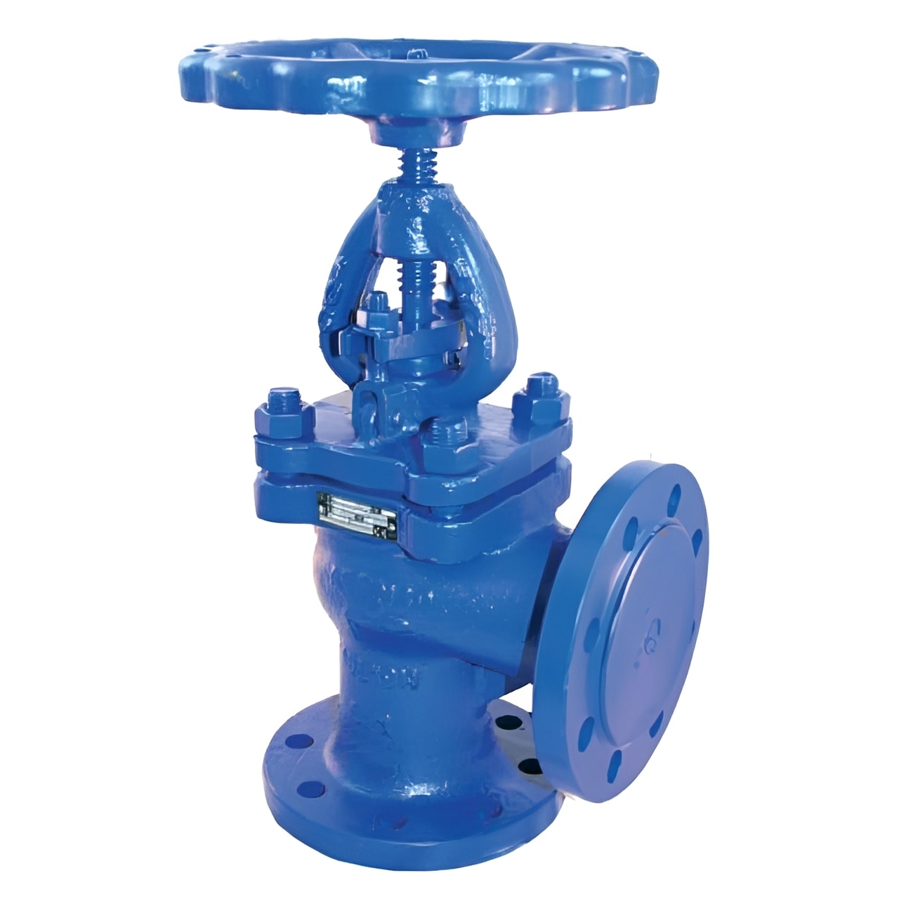 Cast Iron Angle Globe Valve - Flanged PN16 for precise flow control and durable performance.