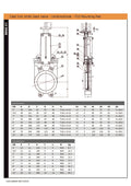 Cast Iron Unidirectional Knife Gate Valve - F10 Mounting Pad technical drawing and specifications.