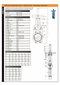 Cast Iron Bidirectional Knife Gate Valve - Handwheel PN10 specification sheet with diagrams and details.