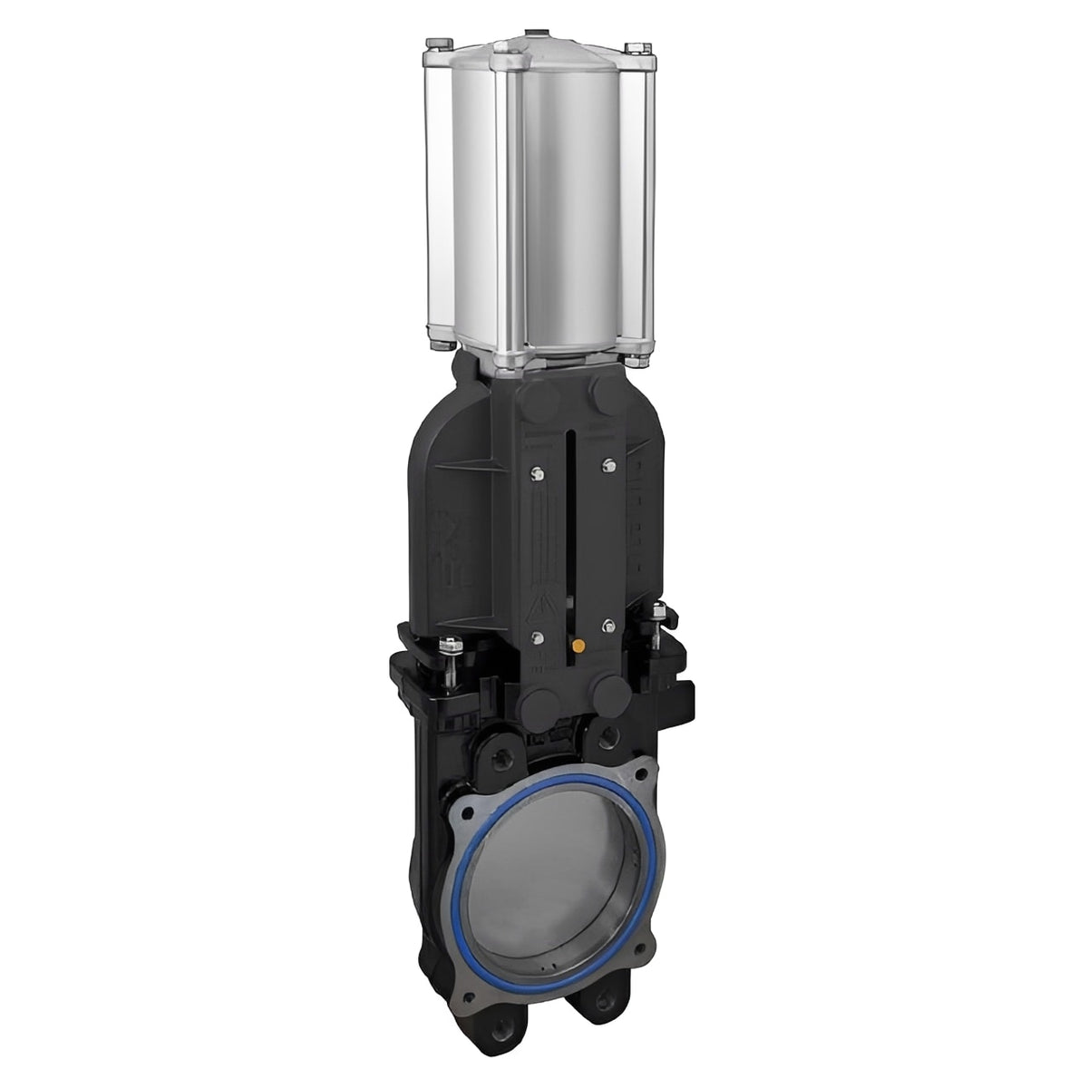 Cast Iron Knife Gate Valve - ANSI 150 & AGRI Pneumatic Actuator with durable construction and pneumatic actuator.