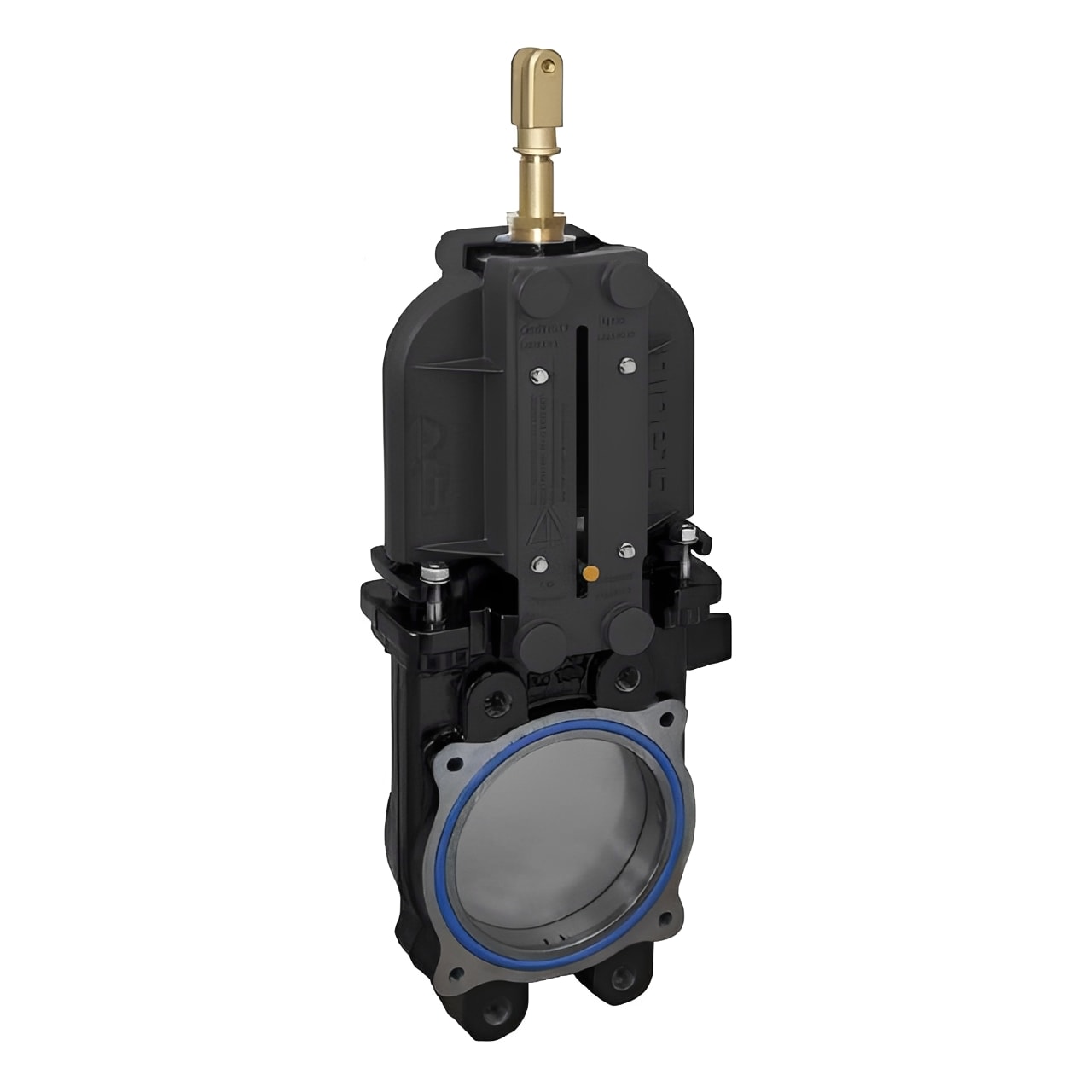 Cast Iron Unidirectional Knife Gate Valve - Lever PN10 Agri showcasing robust cast iron design and stainless steel blade.