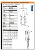 Cast Iron Knife Gate Valve - Lugged PN10 Handwheel Operated technical specifications and dimensions.