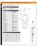 Cast Iron Knife Gate Valve - PN10 Lugged Lever Operated EPDM Seat specifications sheet, technical details and dimensions.