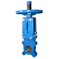 Cast Iron Unidirectional Knife Valve - Handwheel Operated PN10 for efficient pipeline isolation.