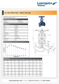 Cast Steel Bellow Seal Globe Valve - Flanged PN25/40 technical specifications and diagram.