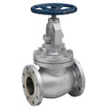 Cast Steel Globe Valve - Flanged ANSI 150 Handwheel Operated with a blue handwheel for flow control in industrial systems.