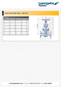 Carbon Steel Globe Valve - ANSI 300 specifications and dimensions chart.
