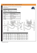 Cast Steel Flanged Lift Check Valve - PN25/40 technical specifications and diagrams.