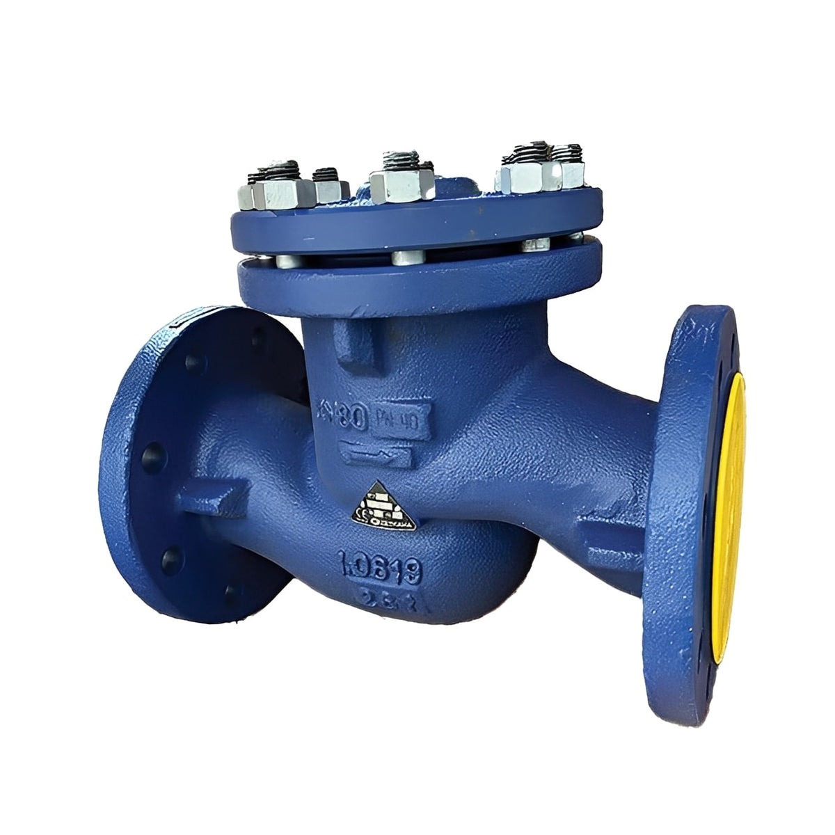 Cast Steel Flanged Lift Check Valve - PN25/40 for high-pressure, heavy industrial applications.