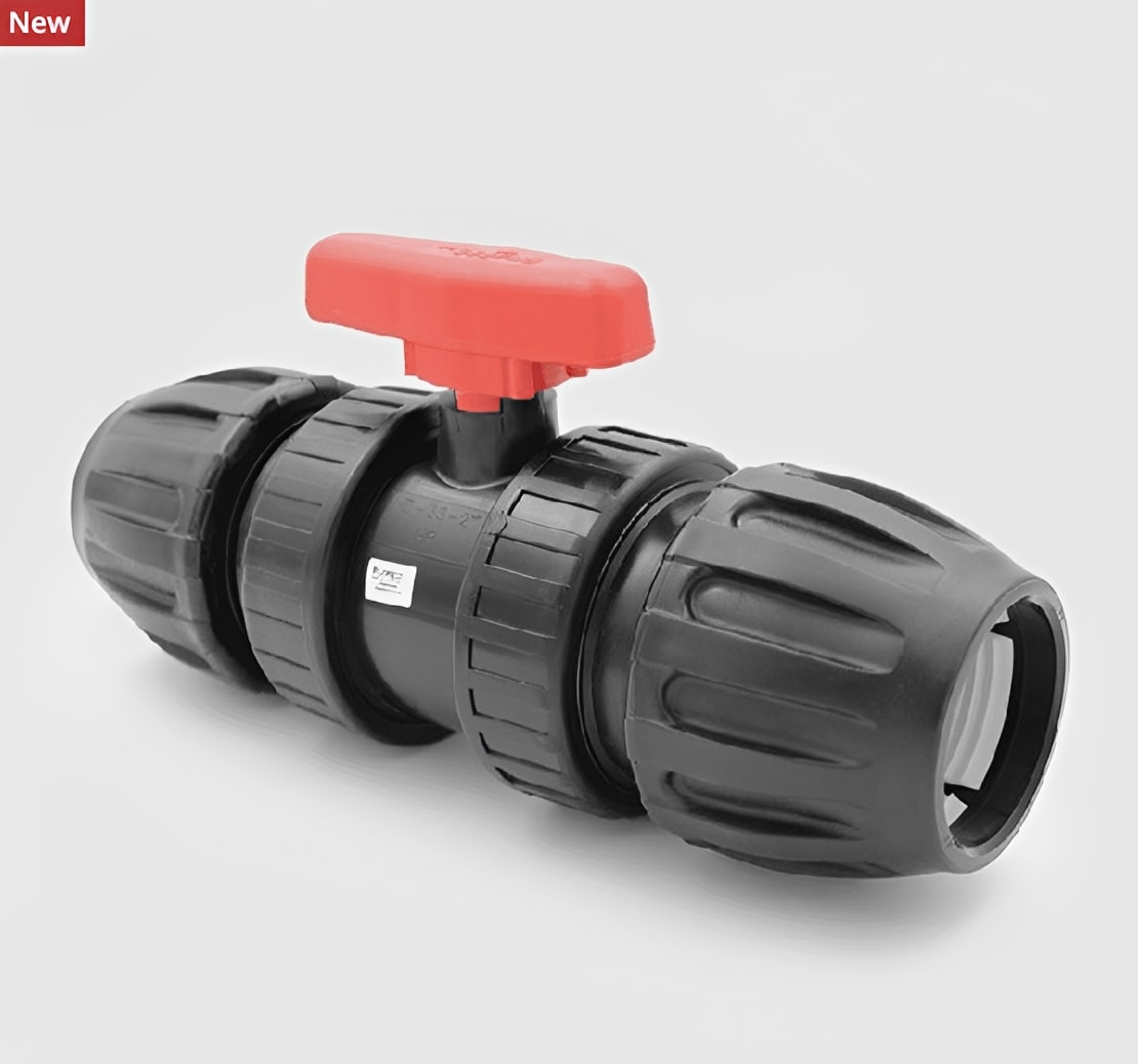 Compression Polypropylene Ball Valve - Chemical Resistant