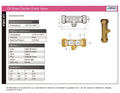 CR Brass Double Check Valve Compression - WRAS Approved specifications and materials overview with temperature and pressure details.