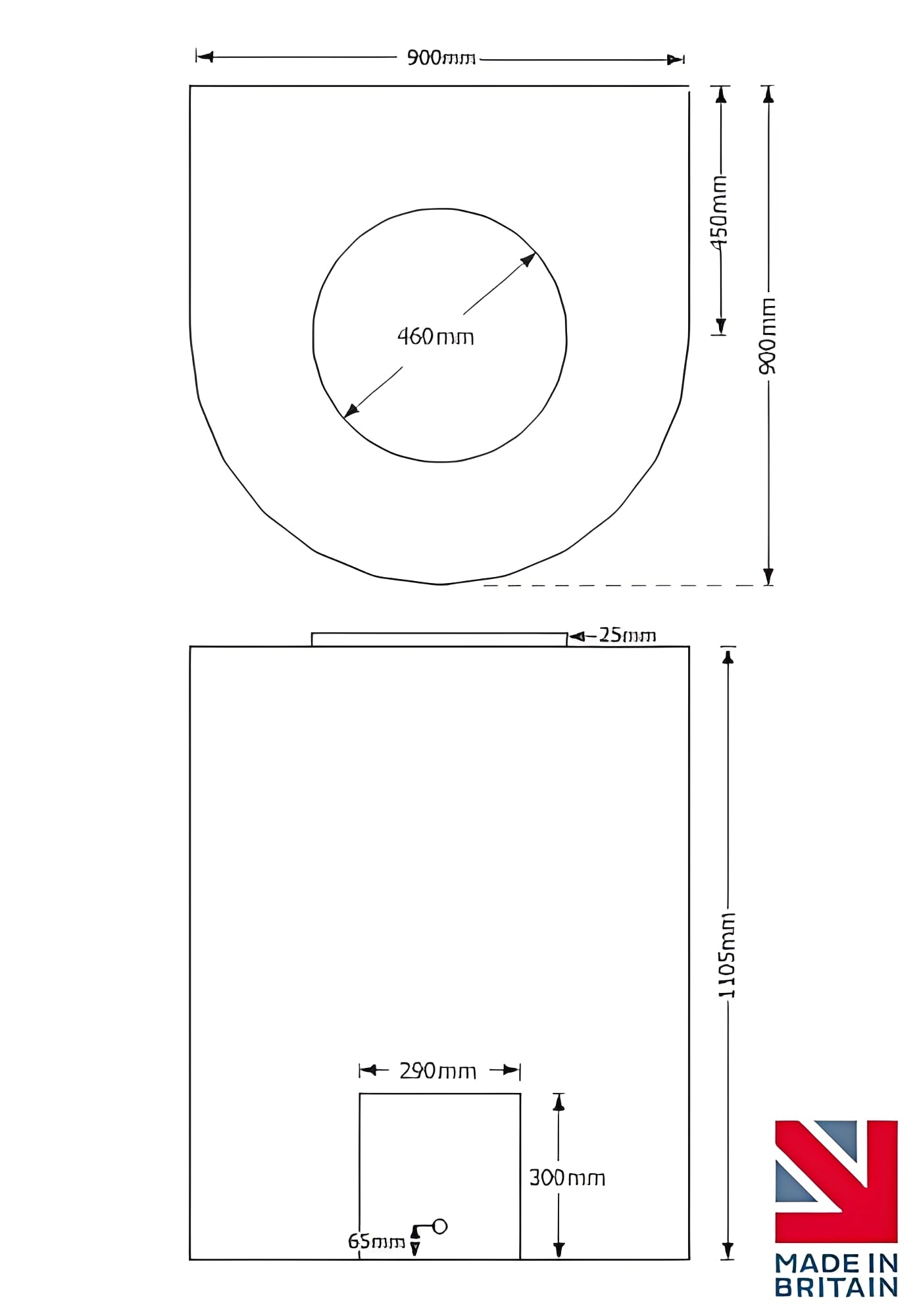 D710 Litre Water Tank technical diagram showing dimensions and design features.