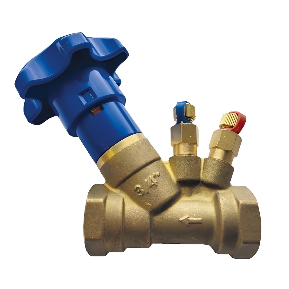 Double Regulating Balancing Valve FODRV - DZR Brass BSPP for precise flow control in heating or chilled water systems