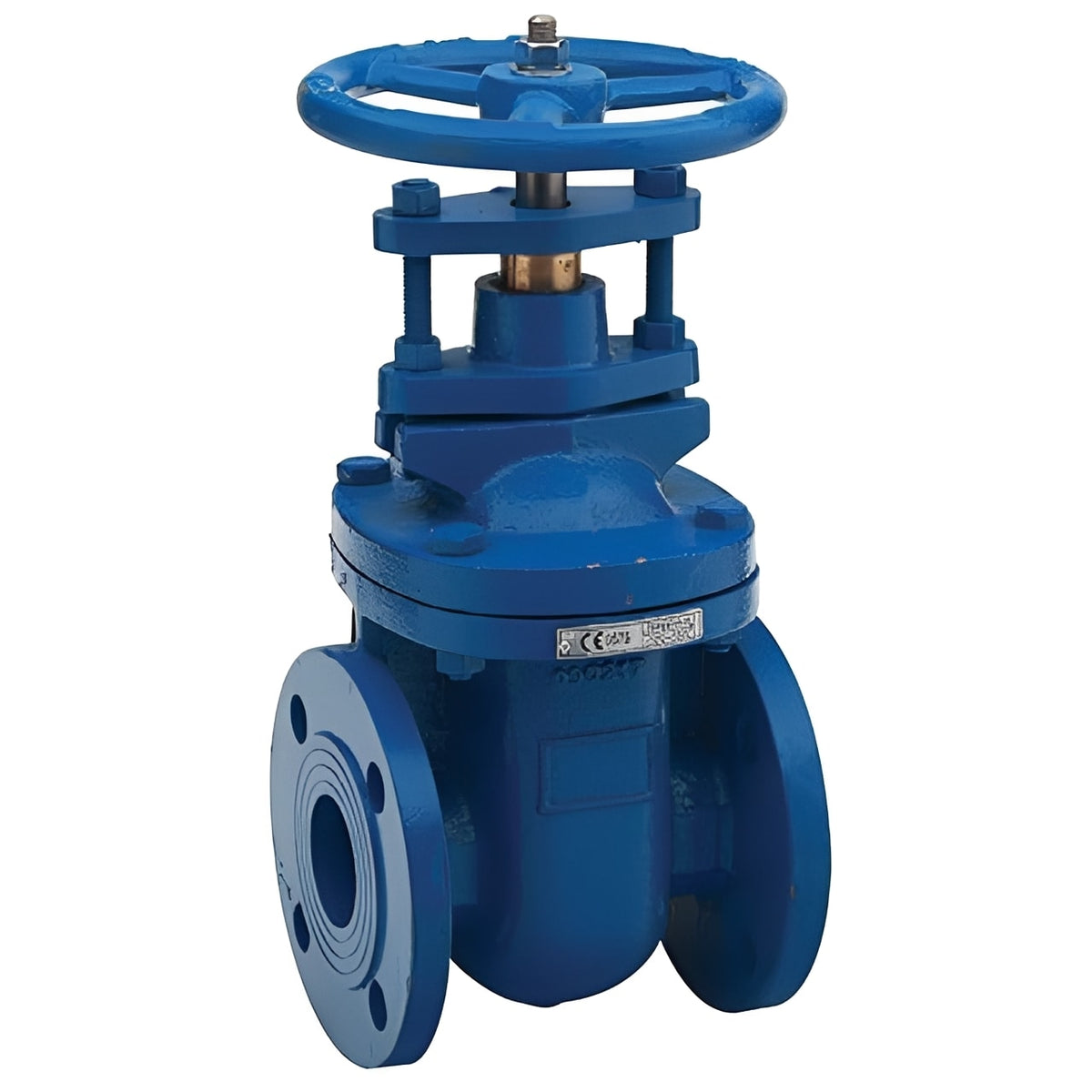 Ductile Iron Flanged Gate Valve PN16 BS5150 EN1171 blue valve for waterworks and municipal applications