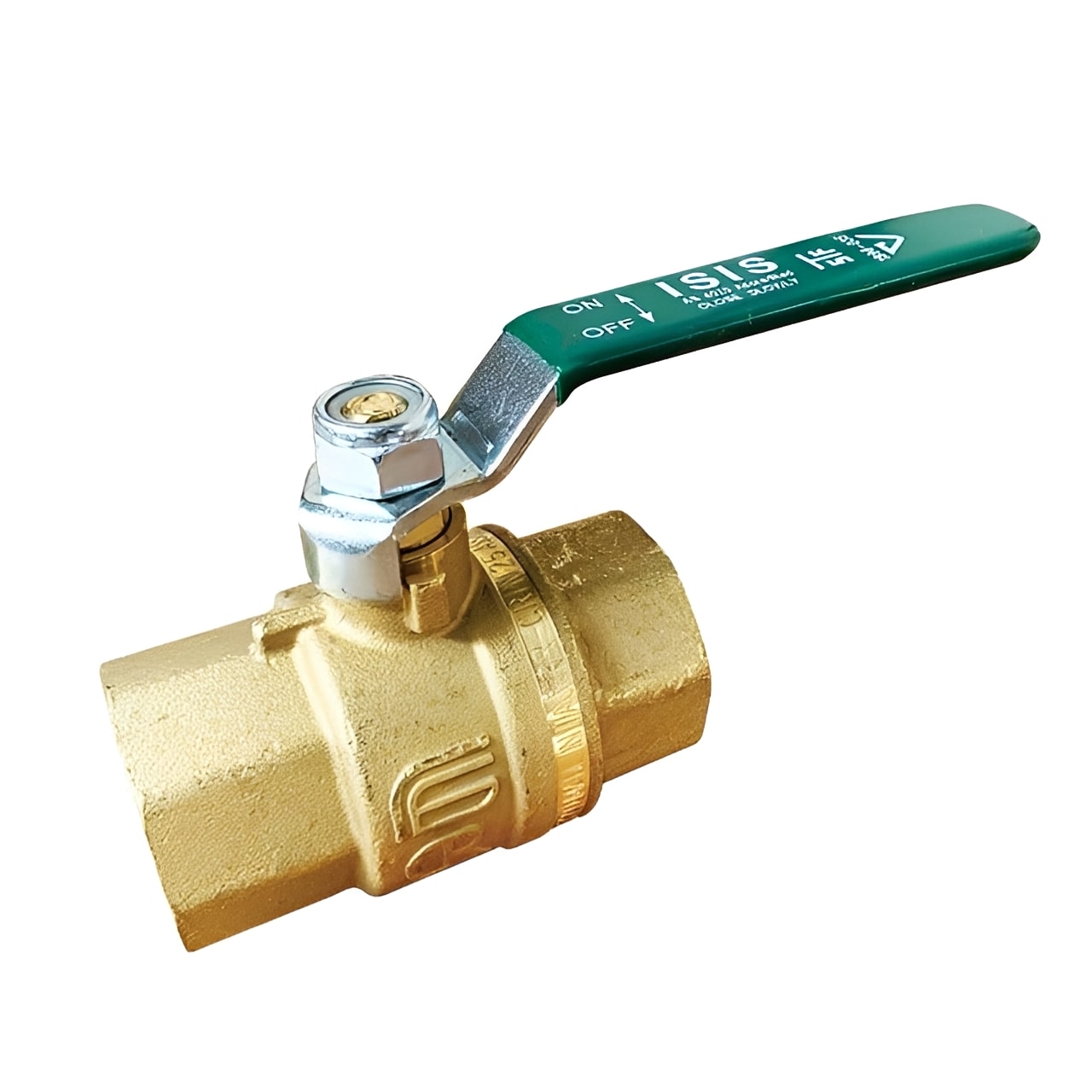 DZR Brass Ball Valve - WRAS Approved BSPP PN40 for plumbing applications with green lever control.