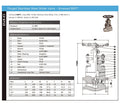 Forged Stainless Steel Globe Valve Class 800 BSPT Screwed technical specifications and dimensions.