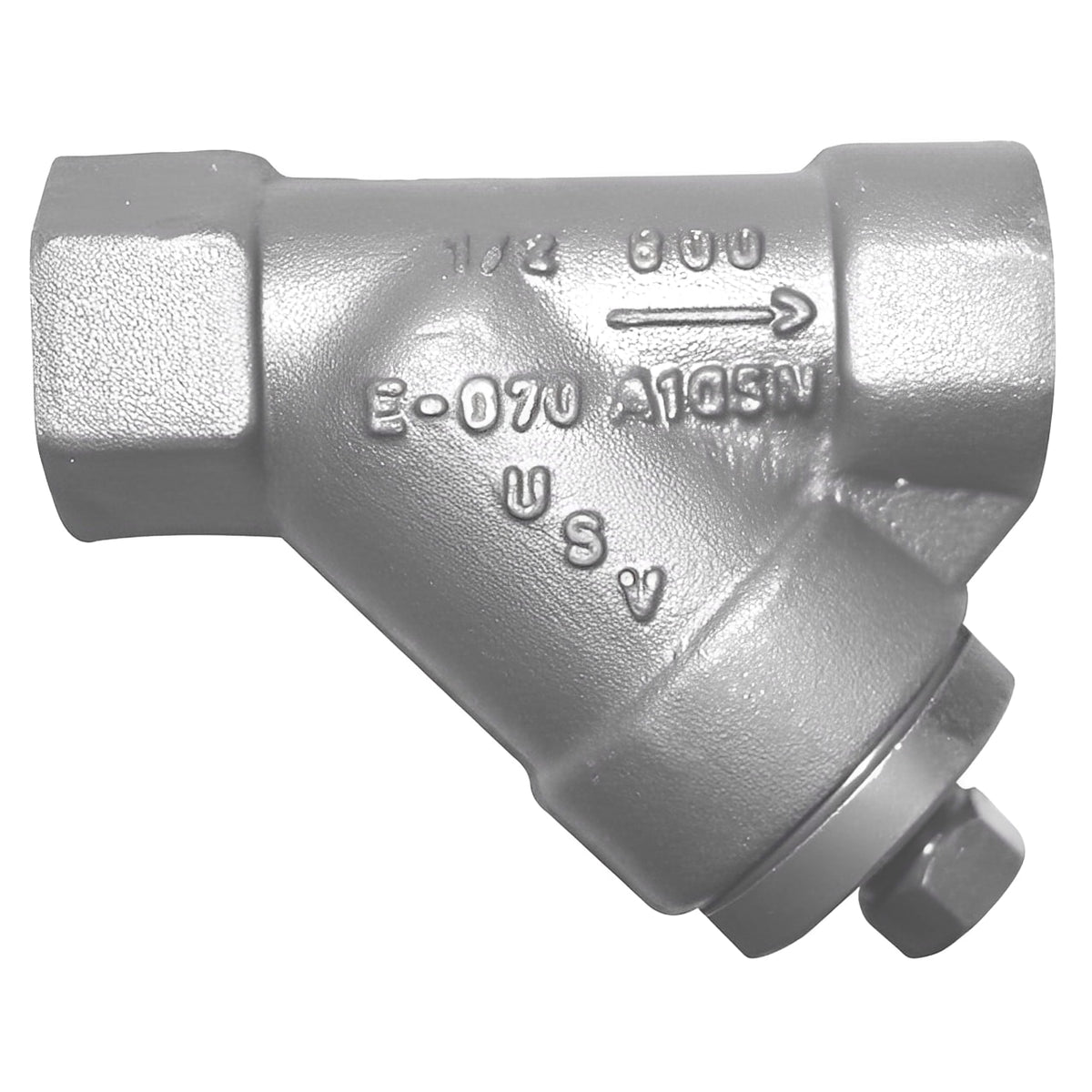 Forged Stainless Steel Y Strainer - Screwed BSPT CL800 F316L, robust filtration solution for industrial applications.