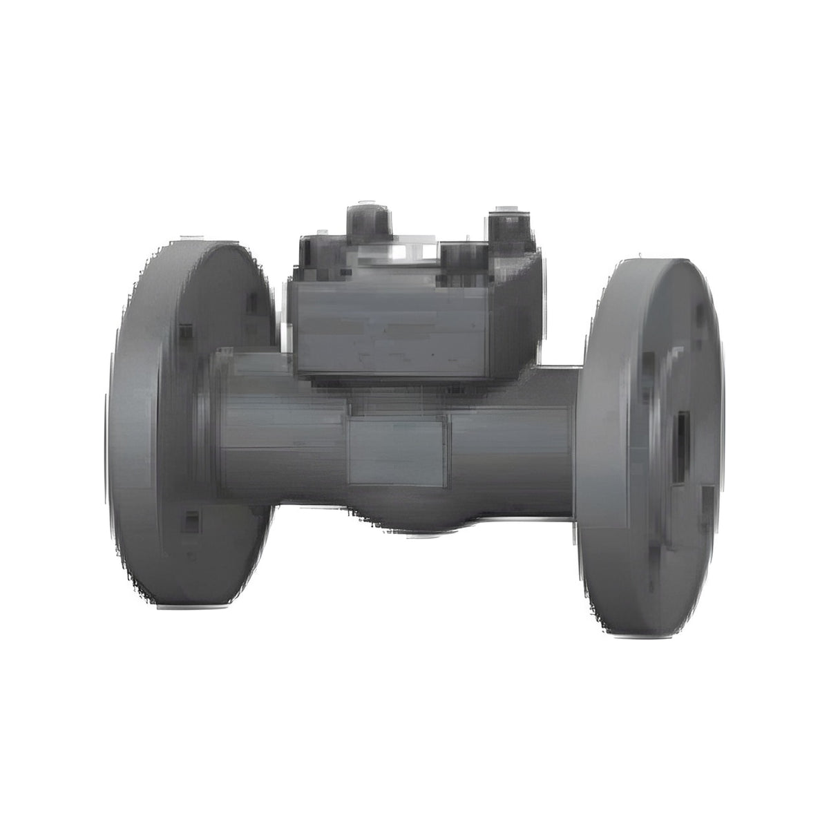 Forged Steel Piston Check Valve - Flanged ANSI 150 in a robust grey finish with flanged connections.
