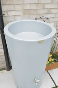 Grey City 180L Water Butt Planter - Decorative Rainwater Tank in a modern garden setting.
