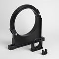 Industrial Pipe Clip - Black PP Metric PVC Pipe Bracket for securing pipes to surfaces.