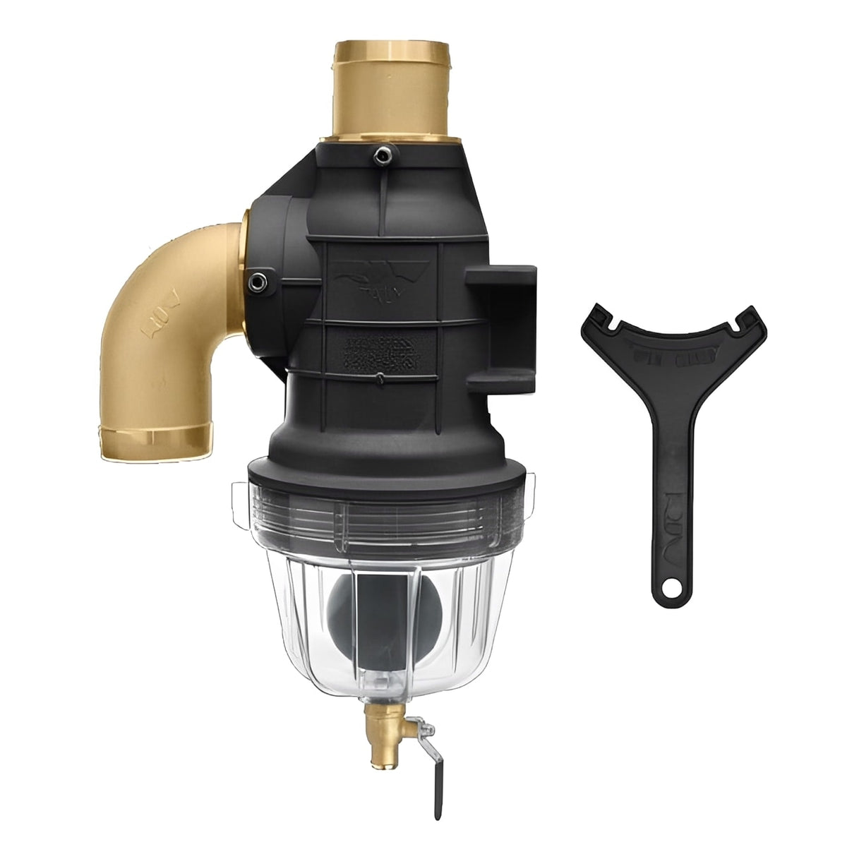 Large Capacity Syphon Hose Connection with Discharge Cock for efficient fluid transfer and flow regulation.