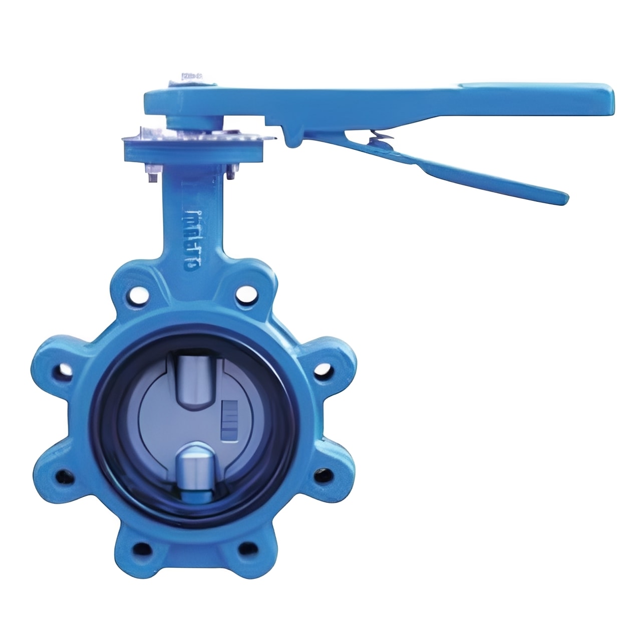 Brandoni PN25 Lugged & Tapped Butterfly Valve EPDM WRAS Approved in blue with handle for flow control