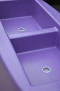 Top view of the interior section of the Purple Oasis 375 Litre Water Butt Planter - Purple MDPE showcasing its vibrant purple design.