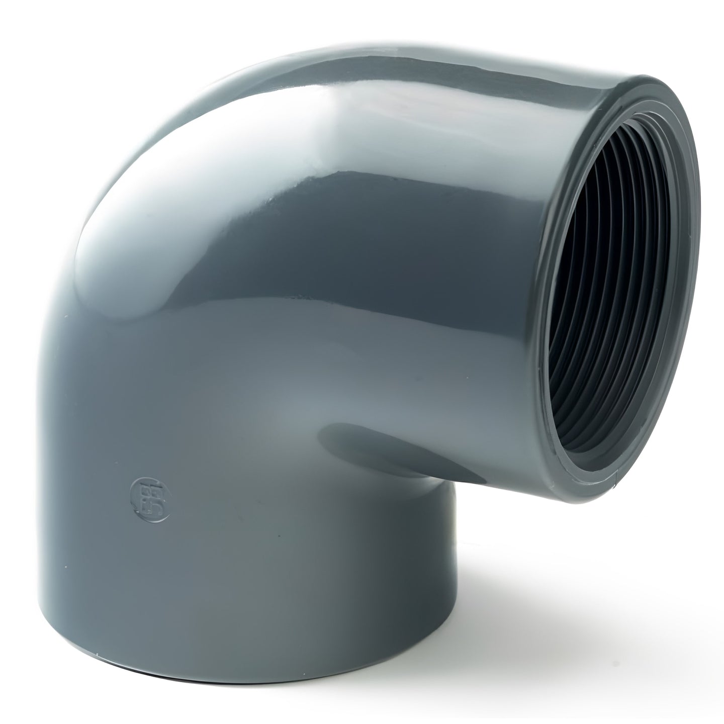 PVC-U 90 Degree Elbow Plain/Threaded BSP Metric Pipe Fitting to connect PVC piping.