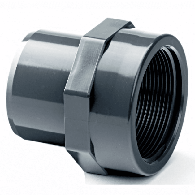 PVC-U Imperial Male Plain to Female Threaded Adaptor for secure connections in plumbing systems.