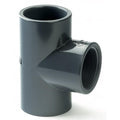 PVC-U Equal Tee - Metric Plain / Threaded BSP Pipe Fitting for connecting metric pipes.