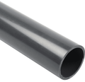 Metric PVC Pressure Pipe 6 Bar - 3m Length, durable black pipe for fluid transport and industrial applications.