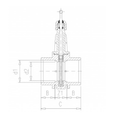 PVC Imperial Slide Valve for Pipe Systems - WRAS Approved technical diagram with dimensions.