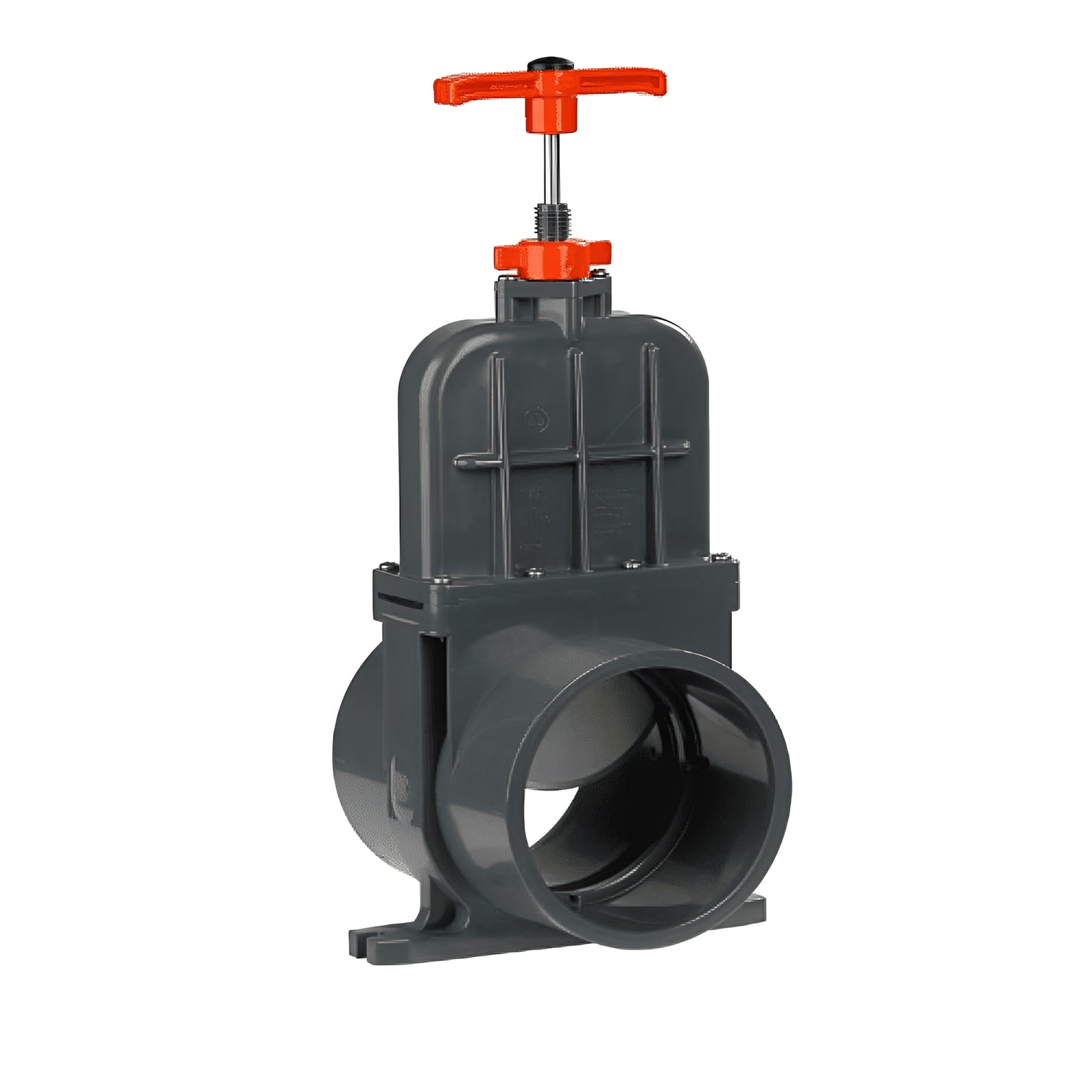 PVC Imperial Slide Valve for Pipe Systems - WRAS Approved, featuring a robust handle and slide mechanism for flow control.