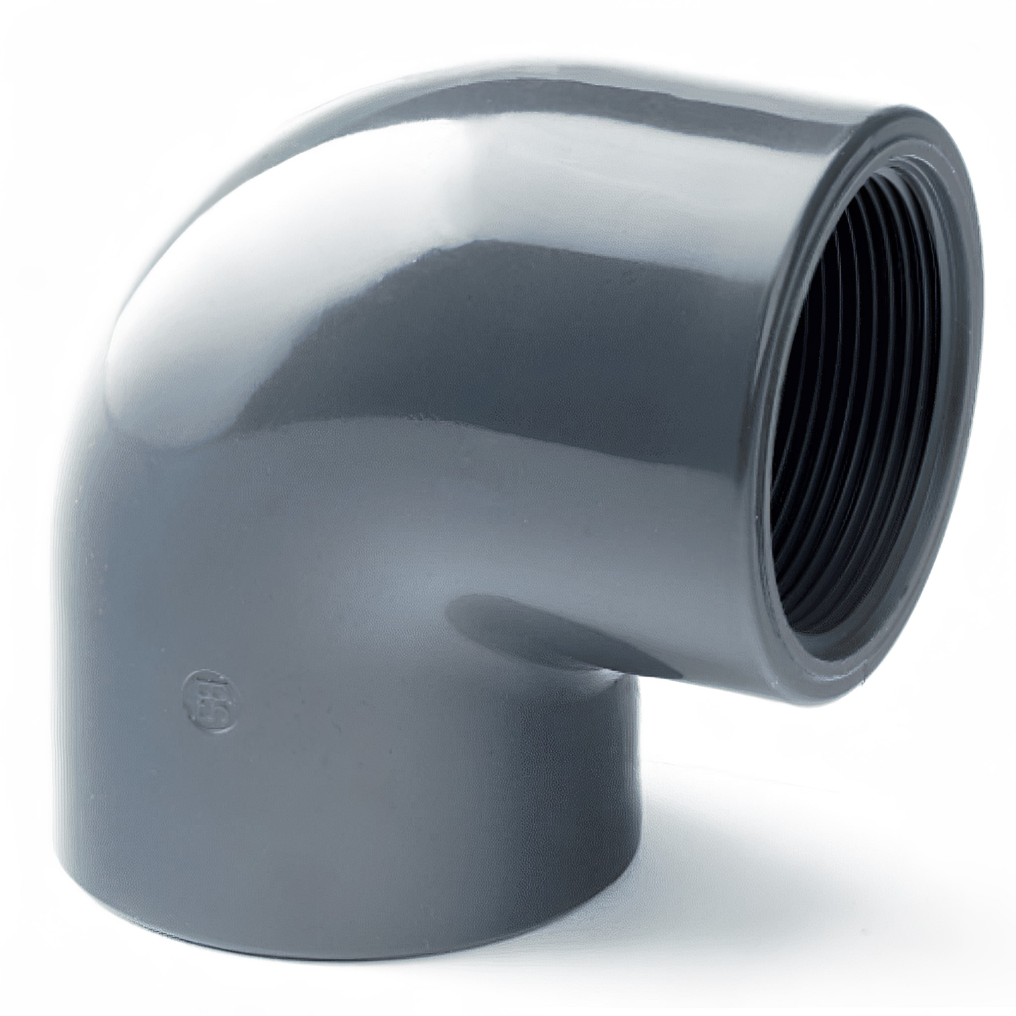 PVC-U 90 Degree Threaded Elbow - Imperial Imperial Pipe Fitting for secure, leak-proof connections.